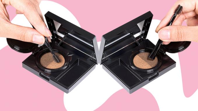 Mineralaugenbrauen-kosmetische Produkte bringen Augenbrauen-Kissen-hellbraunes Gewicht 55G zur Sprache
